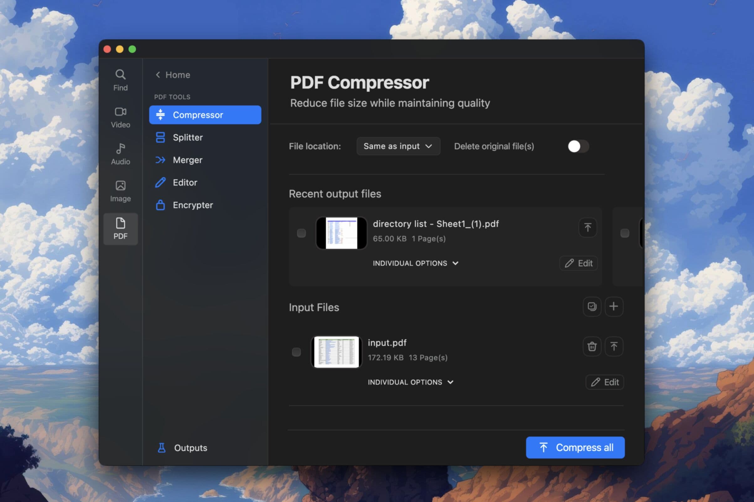 Compress and edit PDFs effortlessly