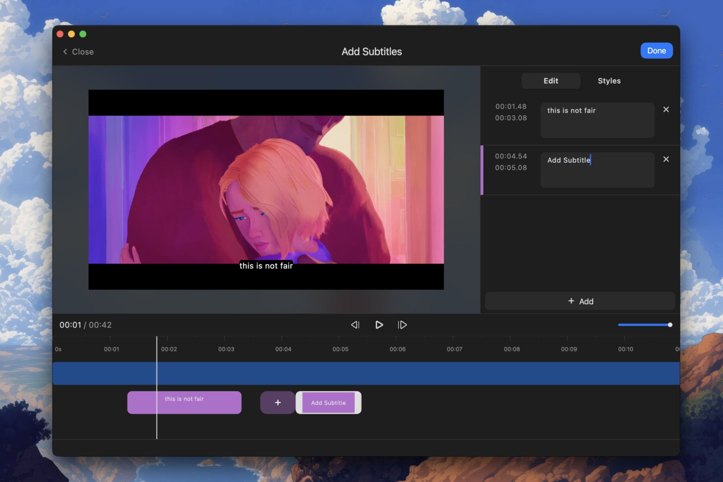 Subtitle Editor